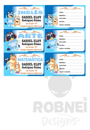 Bluey Etiqueta